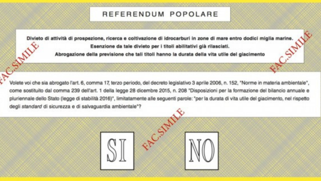 Scheda referendum elettorale