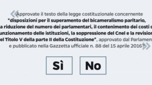 SI o NO referendum scheda