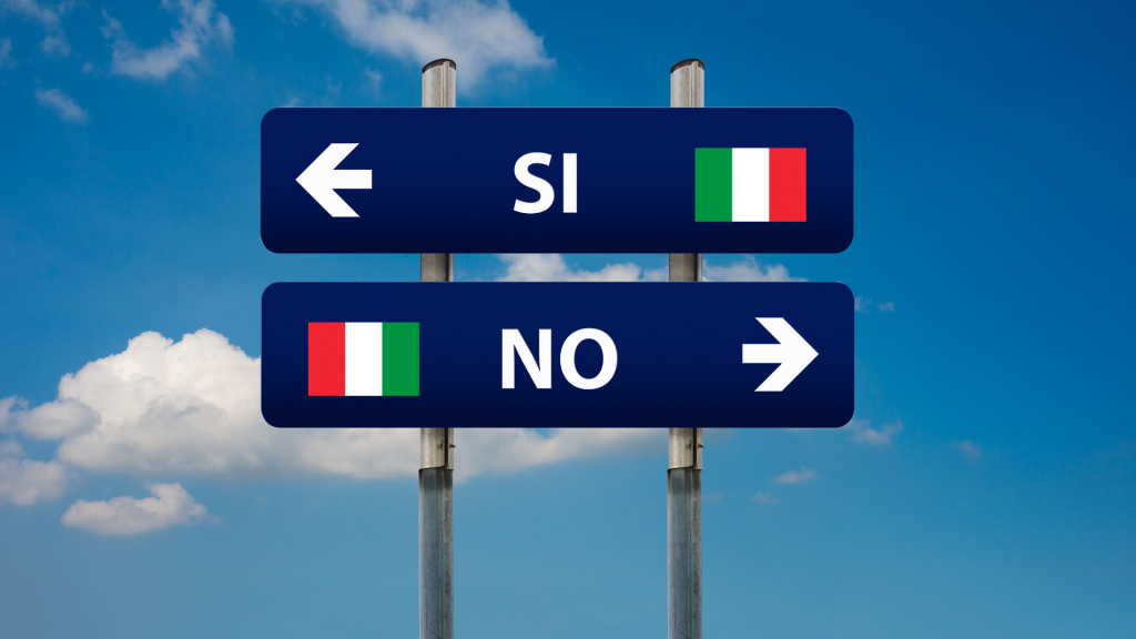 Cartello doppio Si, No
