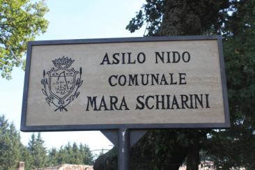 Targa con nome asilo