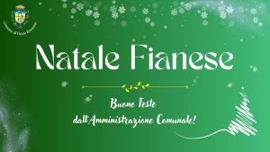 SCRITTA NATALE FIANESE SU FONDO VERDE
