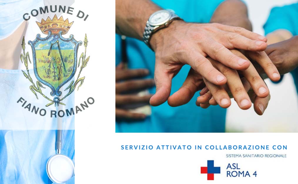 mani che si toccano unite e infermiere in sottofondo